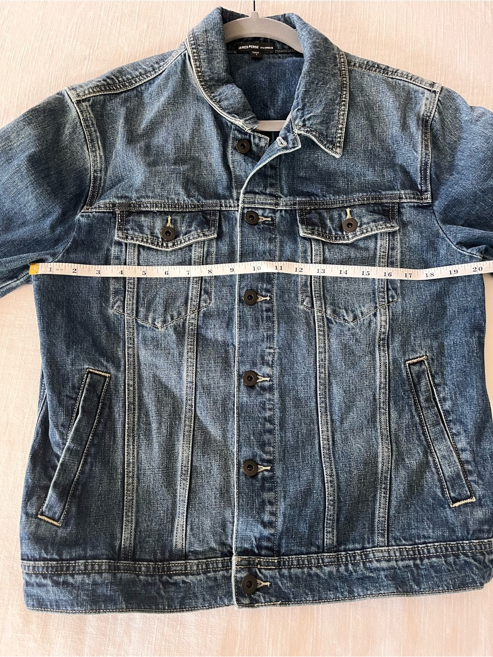 James Perse Washed Blue Denim Jacket - Picture 3 of 5